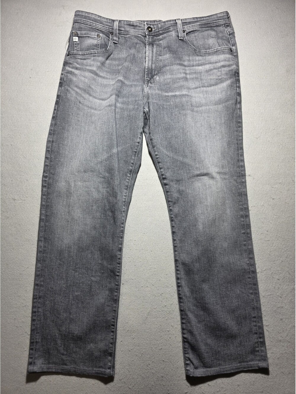 AG Adriano Goldschmied Graduate Tailored Leg Jeans Mens 36x34 Gray Denim